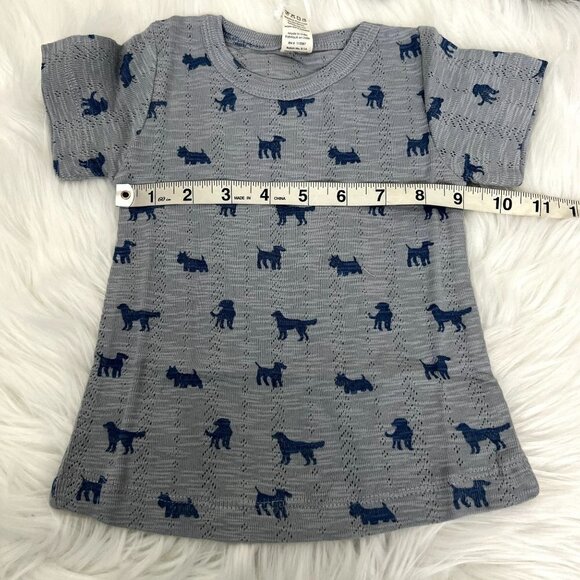 Kate Quinn Baby 12-18 Months Dog Short Sleeve Classic Round Neck Tee Pointelle - Picture 5 of 5